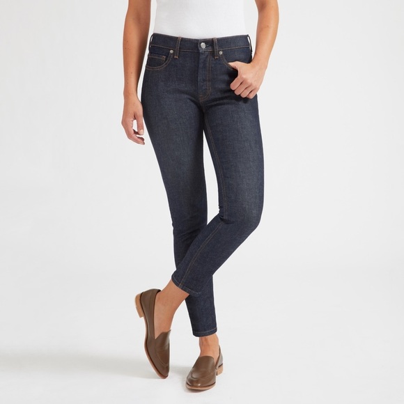 Everlane The Mid-Rise Skinny Jean in Dark Indigo ankle 26 - Picture 2 of 11